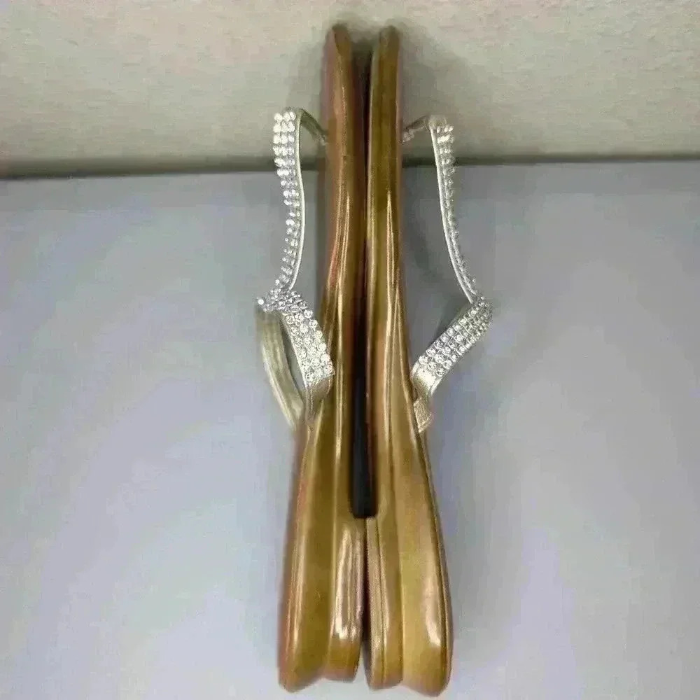 Italian Shoemaker Sandals with rhinestone size 6.5 - Picture 7 of 8